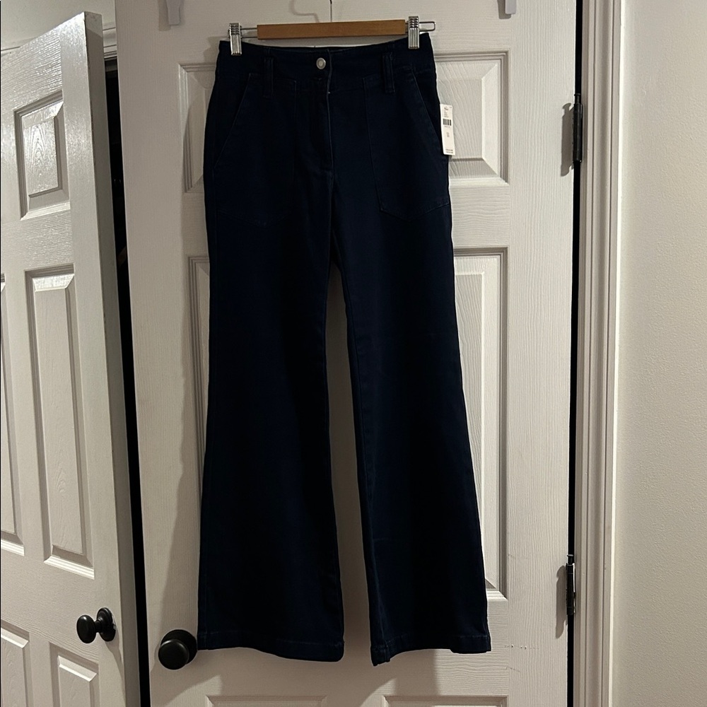 Anthropologie Maeve Navy denim Naomi Wide-Leg Trousers